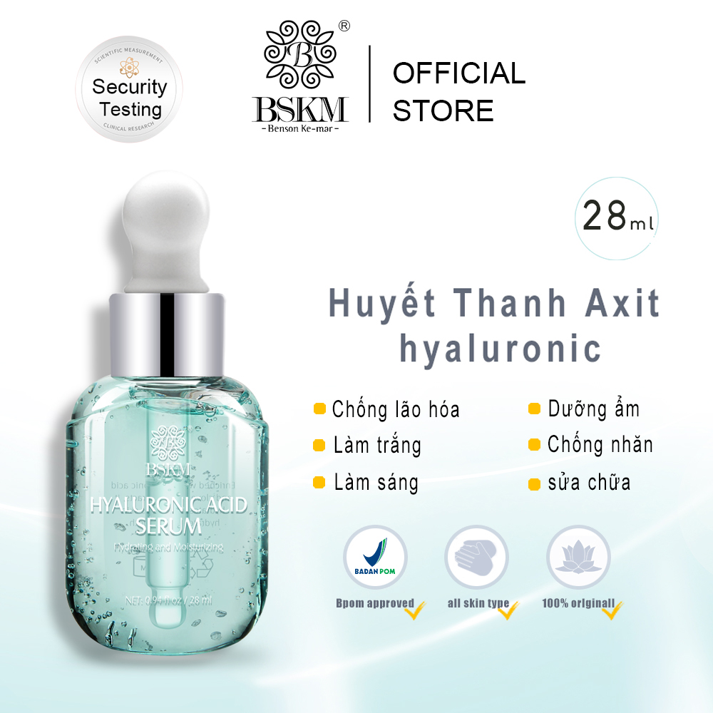 BSKM Hyaluronic Acid Serum Dưỡng Ẩm Dưỡng Trắng Da Giảm Nhăn Chống Lão Hóa Serum 28Ml