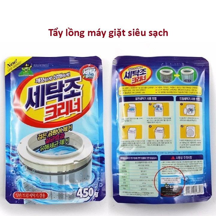 Combo tẩy lồng máy giặt và tẩy bồn cầu con heo tẩy sạch khử mùi tiện ích 00212+00209