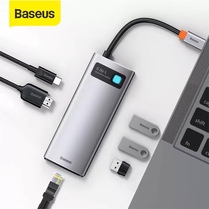 Hub chuyển đổi đa năng Baseus Type-C - HDMI, USB, RJ45, SD, TF,... dành cho Macbook, Notebook, Laptop,...