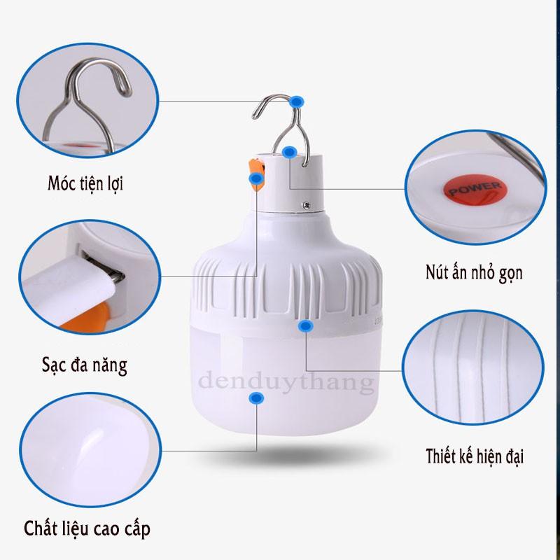 Bóng Đèn Tích Điện, Bóng Đèn Led Sạc Tích Điện Đa Năng Bi, ĐÈN DUY THẮNG