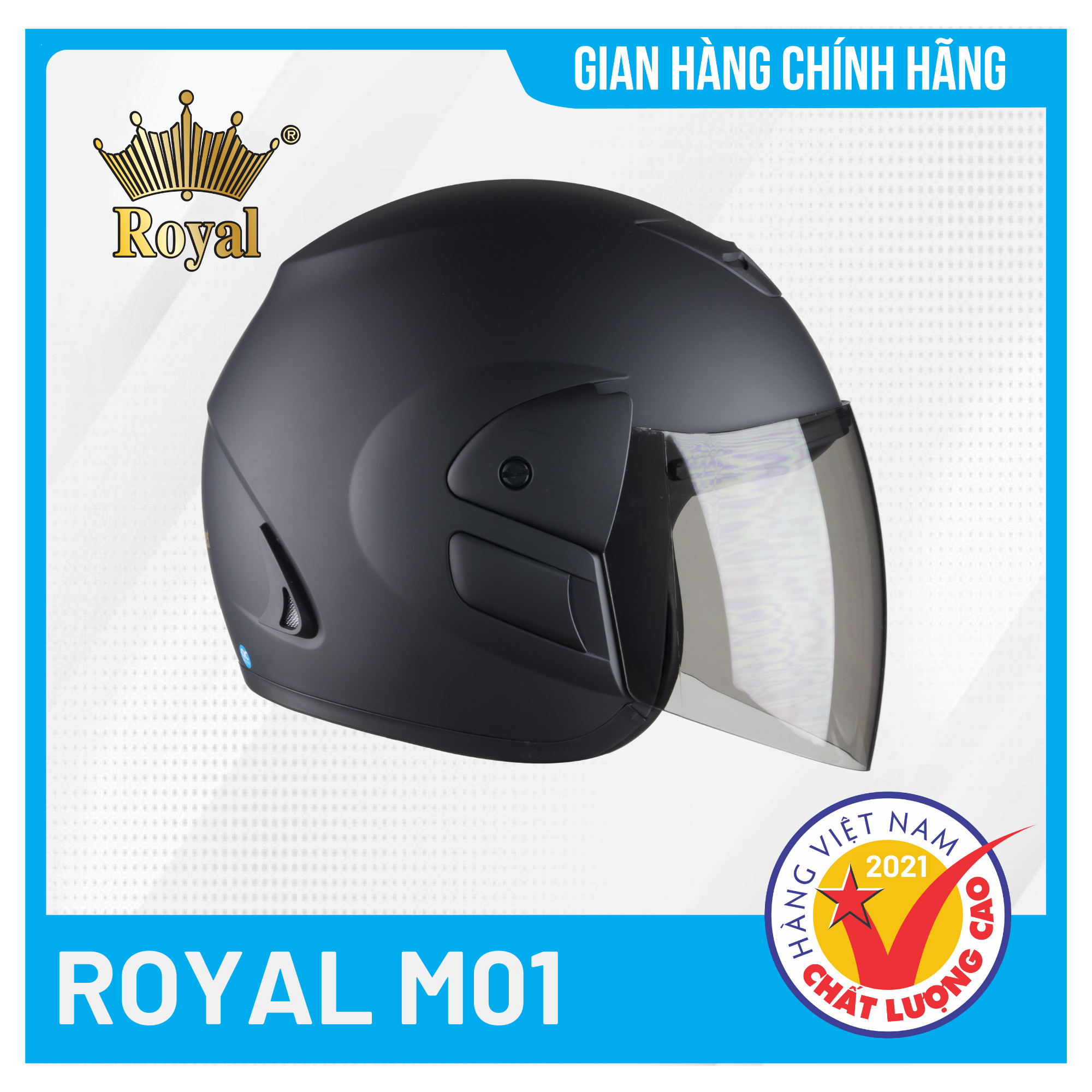 Nón bảo hiểm 3/4 Royal M01 Năng Động, Cá Tính, Nhỏ Gọn