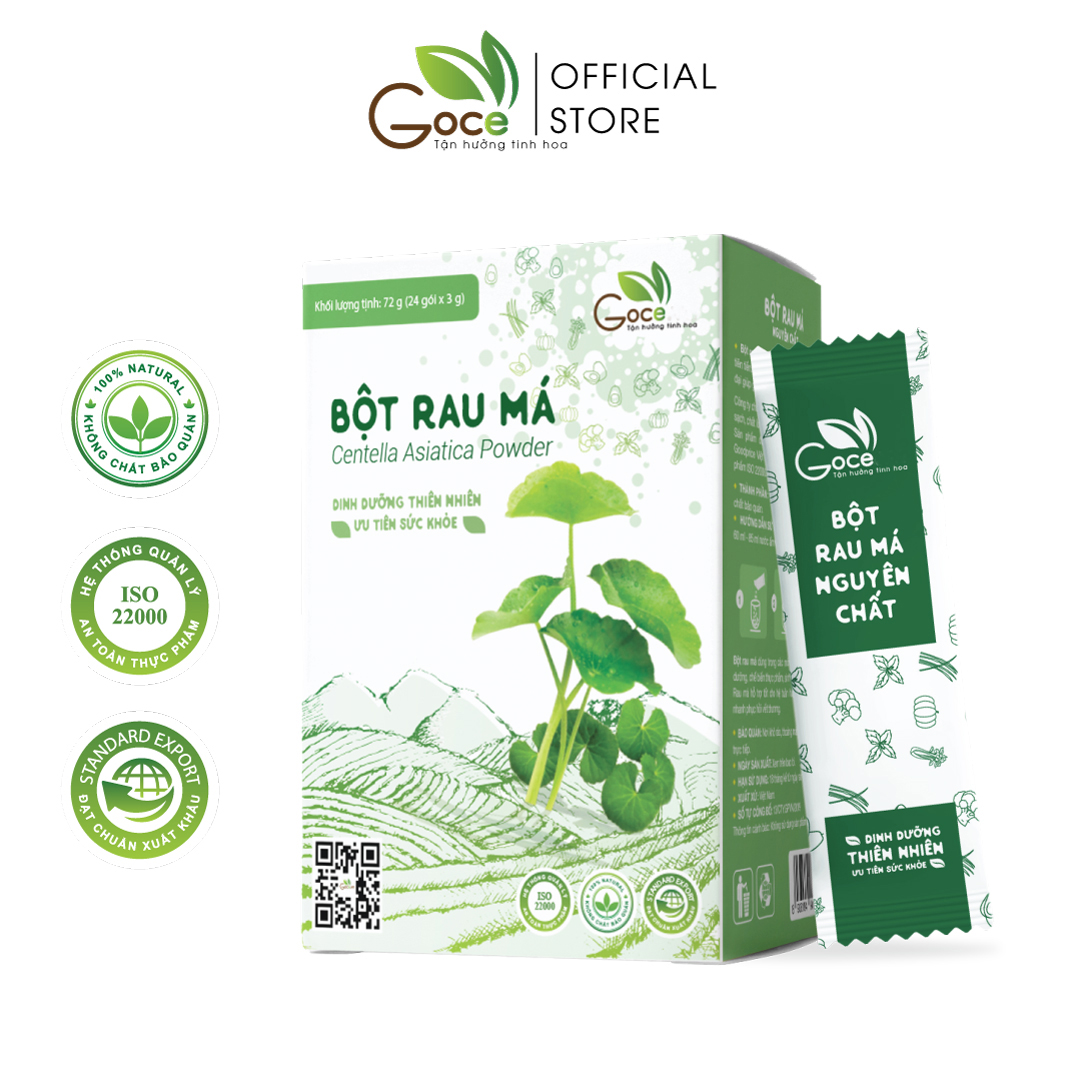 Bột rau má nguyên chất Goce - 72g (24 gói x 3g)