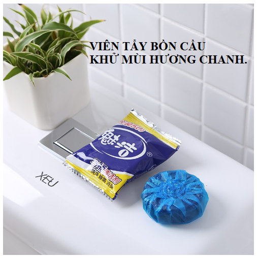 10 Viên thả tẩy bồn cầu hương chanh vệ sinh diệt khuẩn bồn cầu khử mùi hiệu quả hương thơm lâu dài GD544-KMChanh