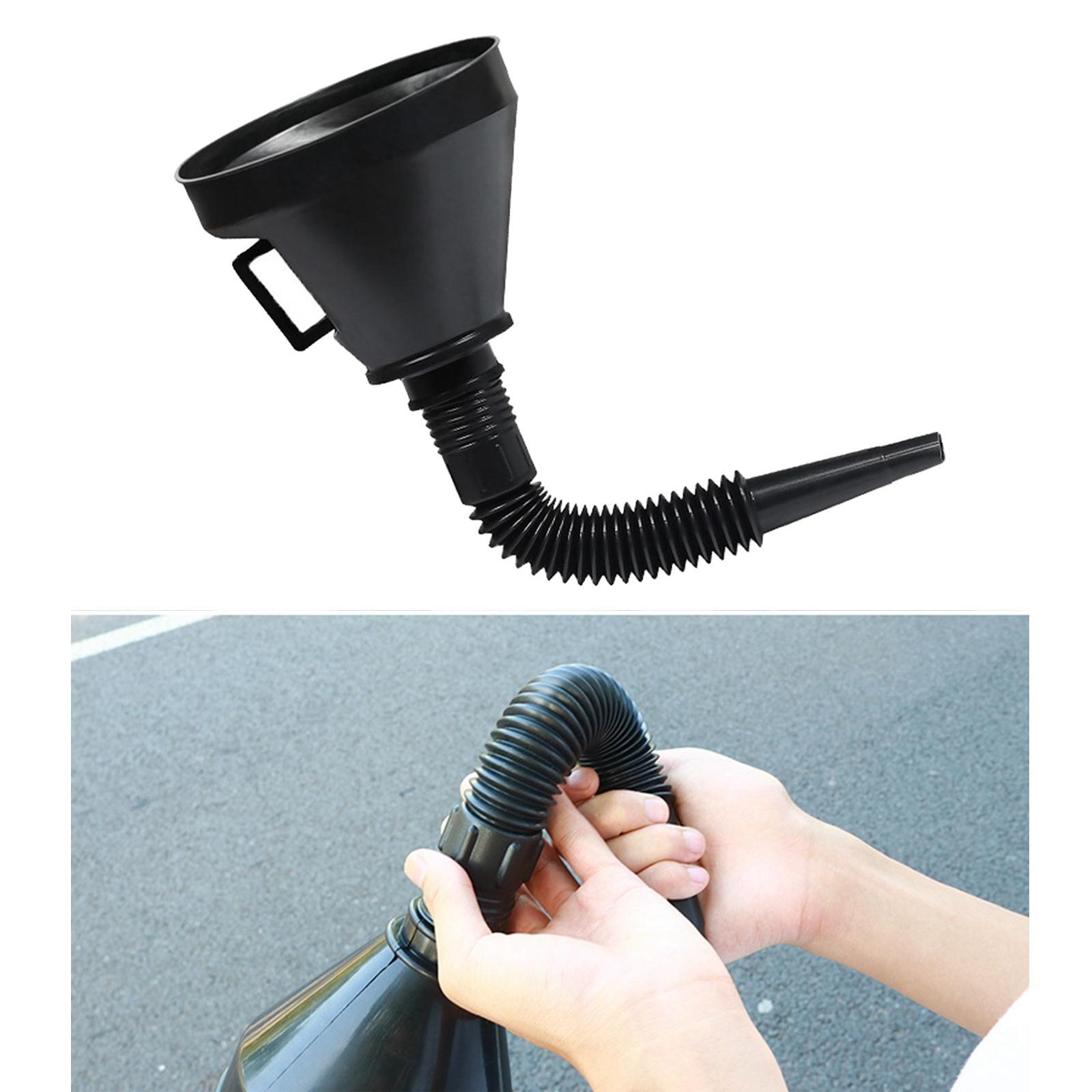 Gasoline Fuel Funnel with Handle Long Flexible Spout Extension Accessory