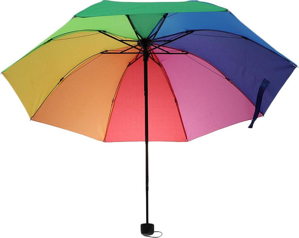 Rainbow Chống Gió Chống Tia UV Tự Động Ô Dù Gấp 3 Unisex dành cho 1-2 Người