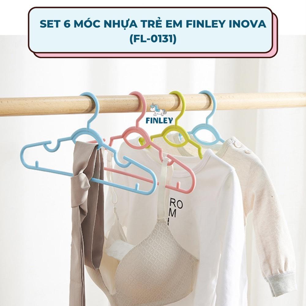 Set 6 Móc Nhựa Finley PP Nguyên Sinh Cao Cấp Đa Năng Móc Quần Áo Trẻ Em, Phụ Kiện - katydang