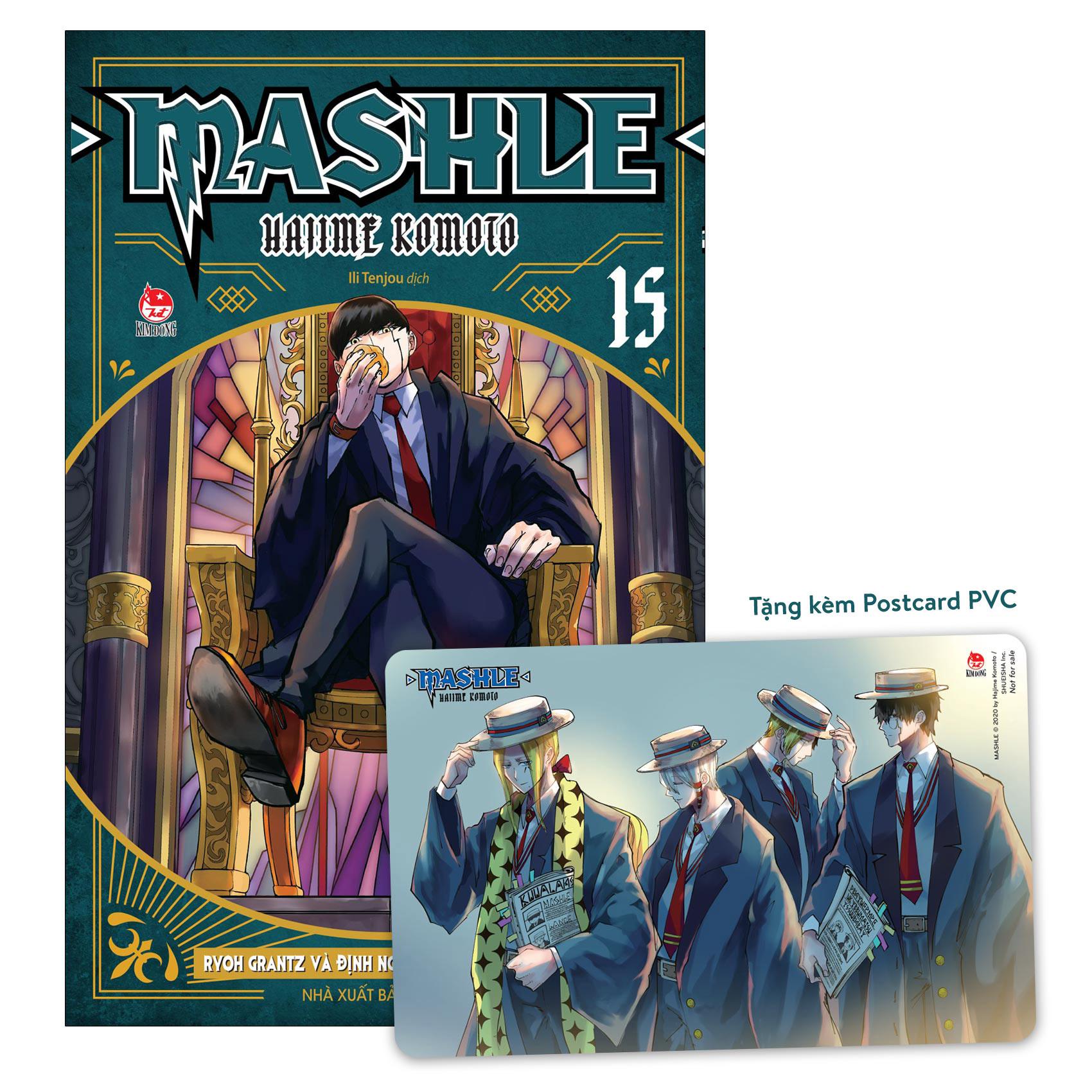 Sách - MASHLE - Tập 15 - Ryoh Grantz Và Định Nghĩa Đàn Ông Đích Thực - Tặng Kèm Postcard PVC
