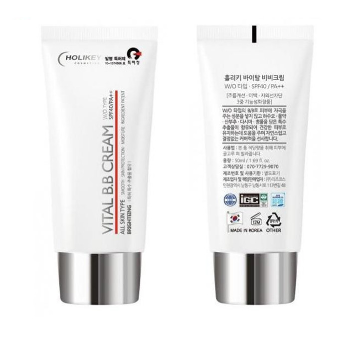 Kem nền trang điểm chống nắng Holikey Vital BB Cream Hàn Quốc SPF /40 PA 50ml