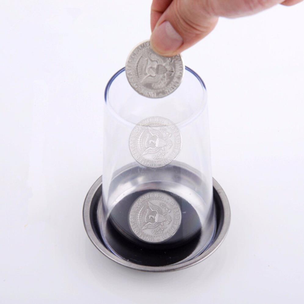 Đồ Chơi Ảo Thuật Xu Xuyên Cốc | Coin Thru Glass