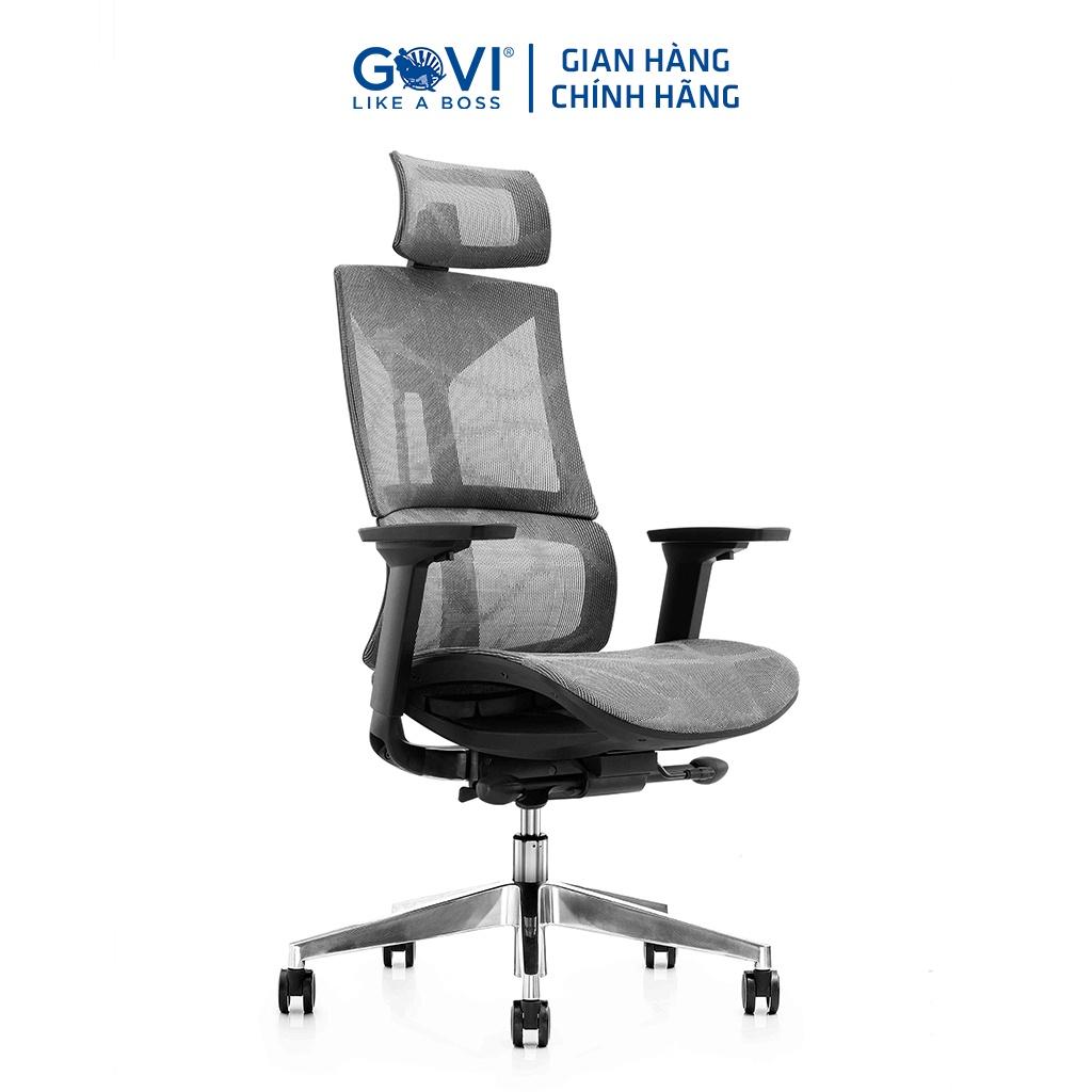 Ghế công thái học Ergonomic GOVI Felix F6226A - Tựa đầu điều chỉnh độ cao, tựa tay 3D nâng hạ, mâm ghế ngả 3 vị trí