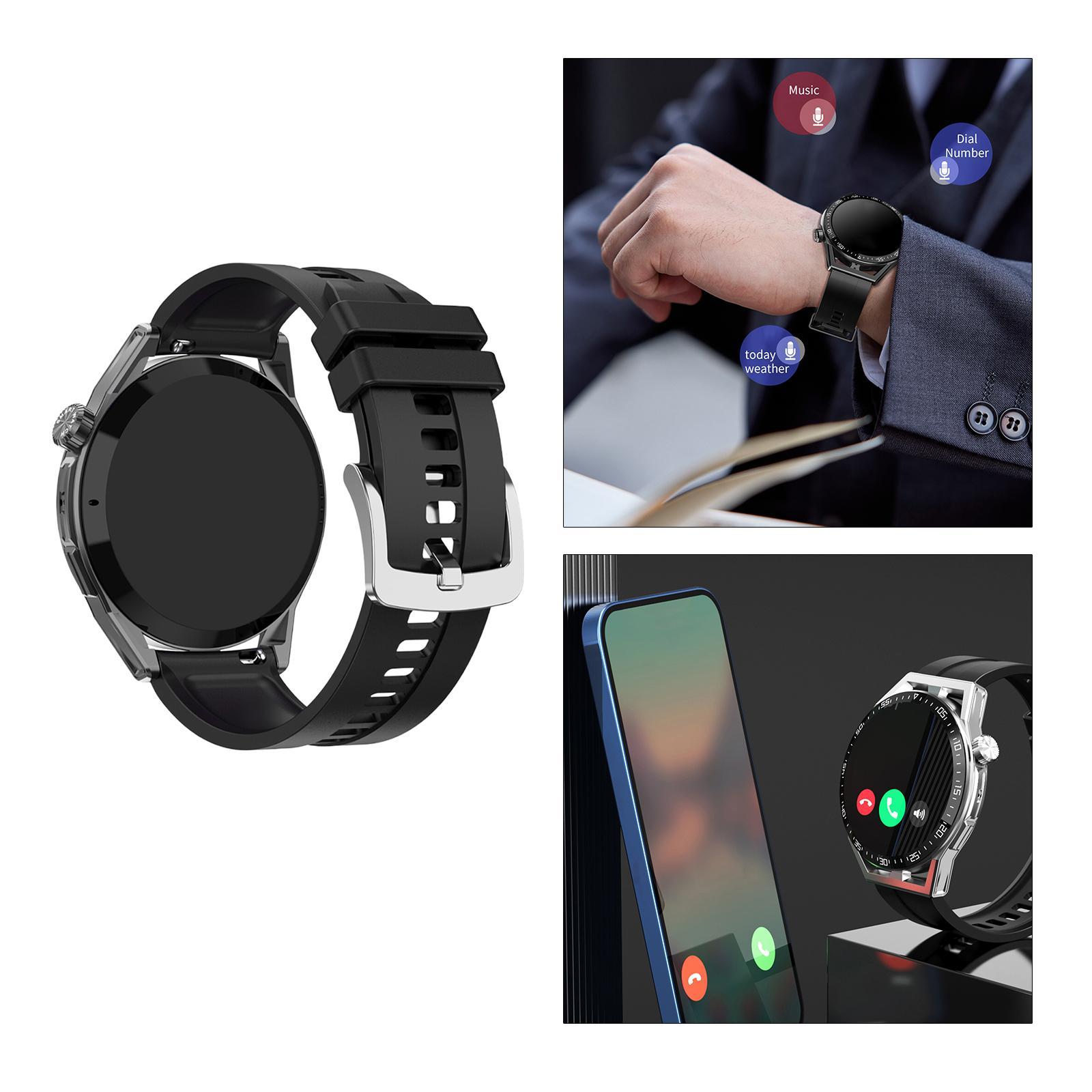 Watch with Slot Waterproof Sleep Tracking Black Rubber Strap
