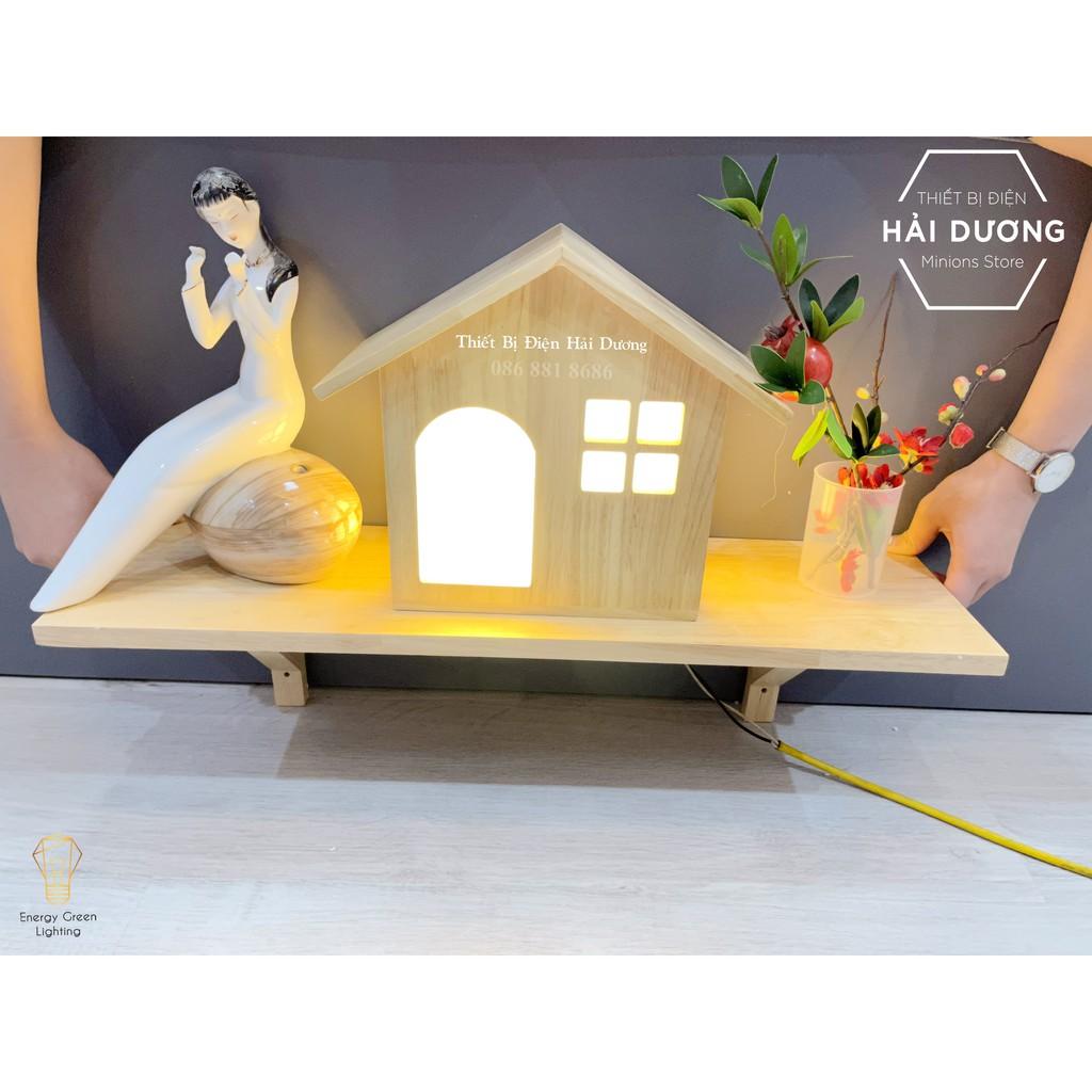 Đèn Tường Kệ Gỗ Hình Ngôi Nhà DT-B0042 Kiểu Dáng Hiện Đại - Trang Trí Căn Phòng - Energy Green Lighting - Có Video