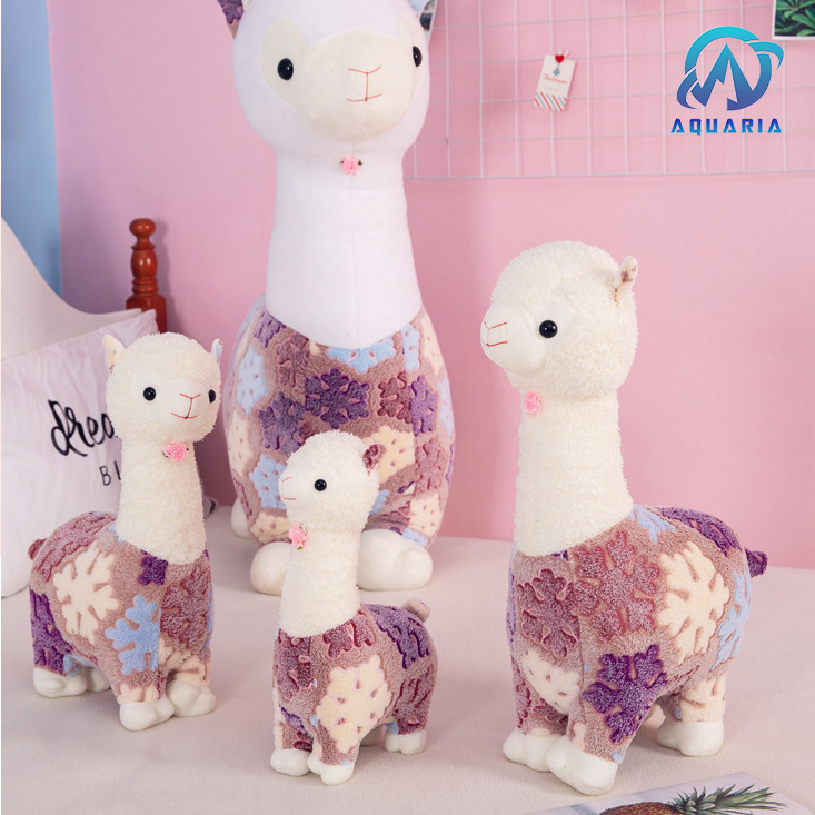 Thú Bông Gấu Bông Lạc Đà A Đán Bá Đạo Alpaca Khoác Áo Bông Tuyết 40cm Quà Tặng Giáng Sinh Cưng Xỉu Siêu Hot