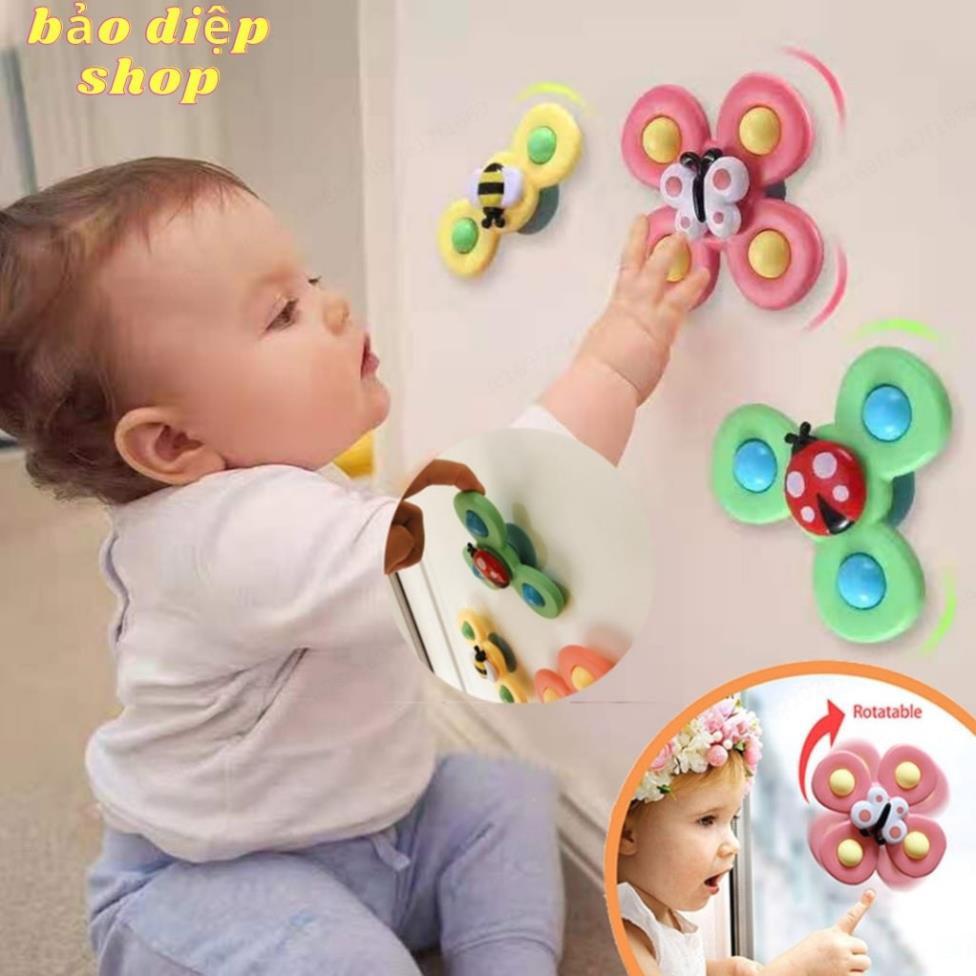 Con quay đồ chơi fidget spinner thiết kế hình động vật hoạt hình có giác hút đọc đáo dành cho các bé