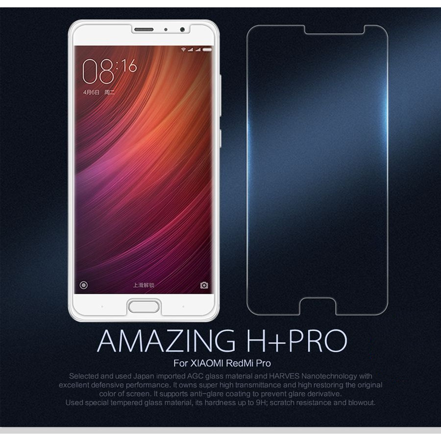 Kính cường lực Nillkin Amazing H+ Pro dùng cho Xiaomi Redmi Pro - Chính hãng