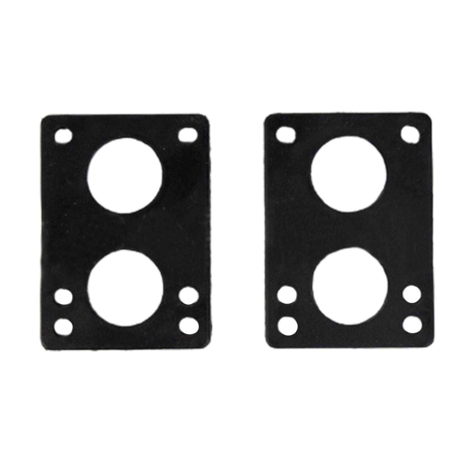 2PCS Skateboard Rubber Shock Absorbing Pads Trucks Wheel Accessory 6mm Black