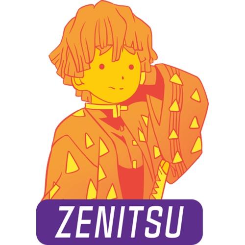 Áo hoodie anime Demon Slayer Zenitsu phong cách hoạt hình wright oversize unisex