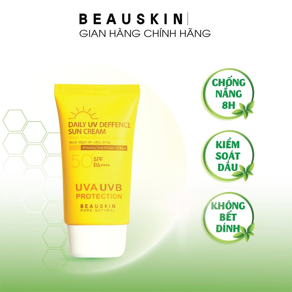 Kem Chống Nắng BEAUSKIN Daily Deffence Sun Cream 50ml SPF 50+ PA++++, Nâng Tone, Kiềm Dầu Hiệu Quả - BSSC0200210