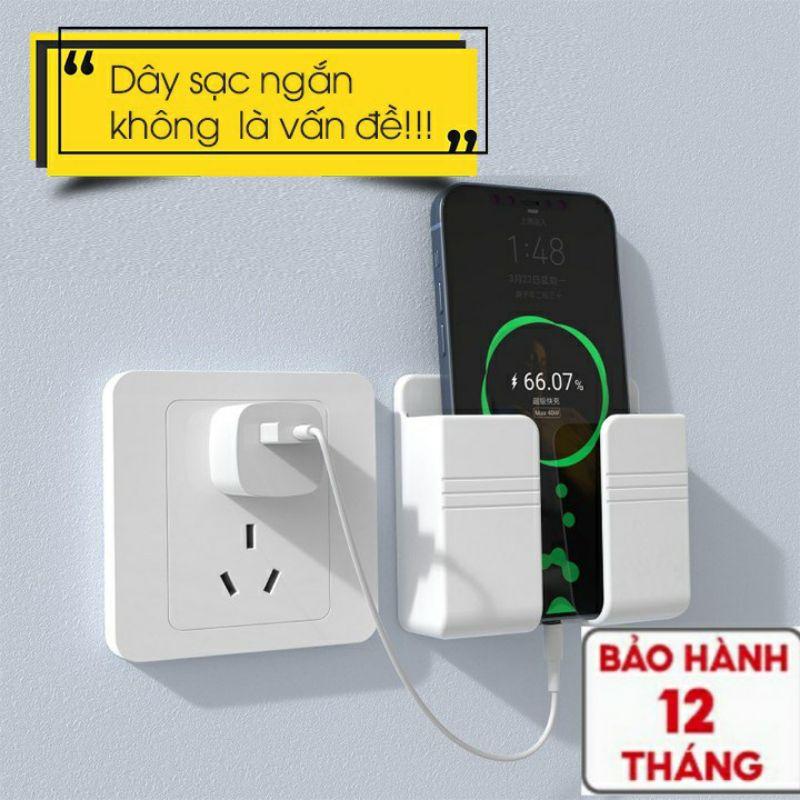 Kệ dán tường để remote, giá đỡ điện thoại - điều khiển có khe hở tiện dụng