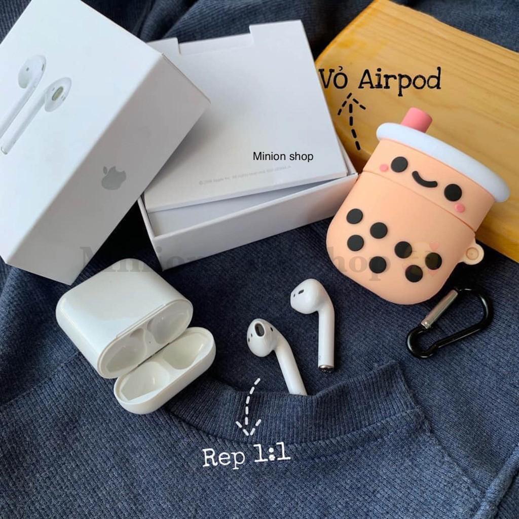 Bao Case Ốp dành cho Airpods 1 - 2, Airpods Pro silicon 3D trà sữa cao cấp