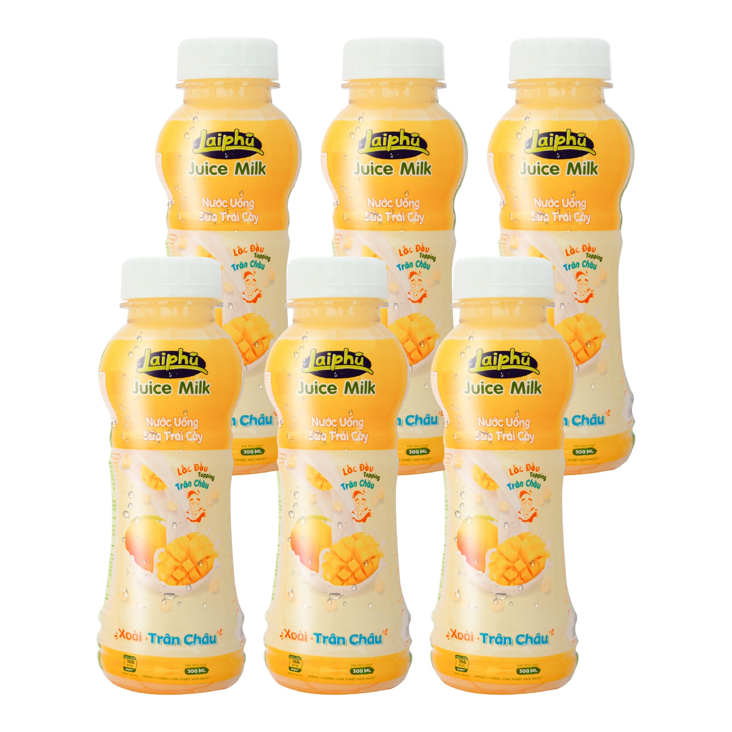 Sữa Trái Cây Xoài Trân Châu Lai Phú Chai 300ml - Thùng 24 Chai