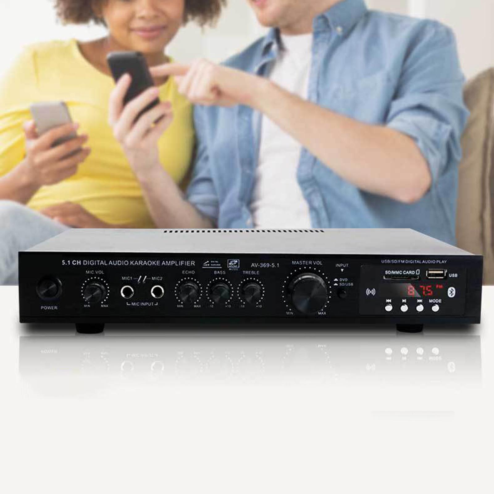 5.1 Channel Home Theater Receiver Surround Sound Lossless Decoding Audio Amp