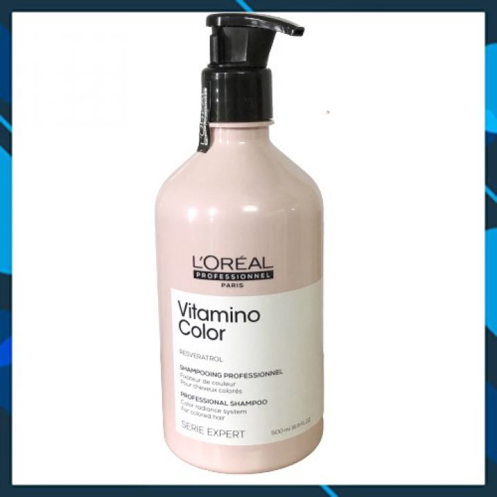 Dầu gội chăm sóc tóc nhuộm L'oreal Serie Expert A-OX Vitamino color radiance shampoo 500ml