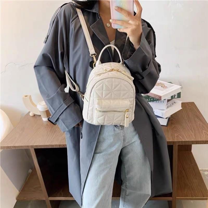 Ba Lô Nữ FREE SHIP Ba Lô Thời Trang Nữ Hottrend Nhiều ngăn Fom Giáng Trẻ Trung Năng Động vừa đeo chéo + đeo vai