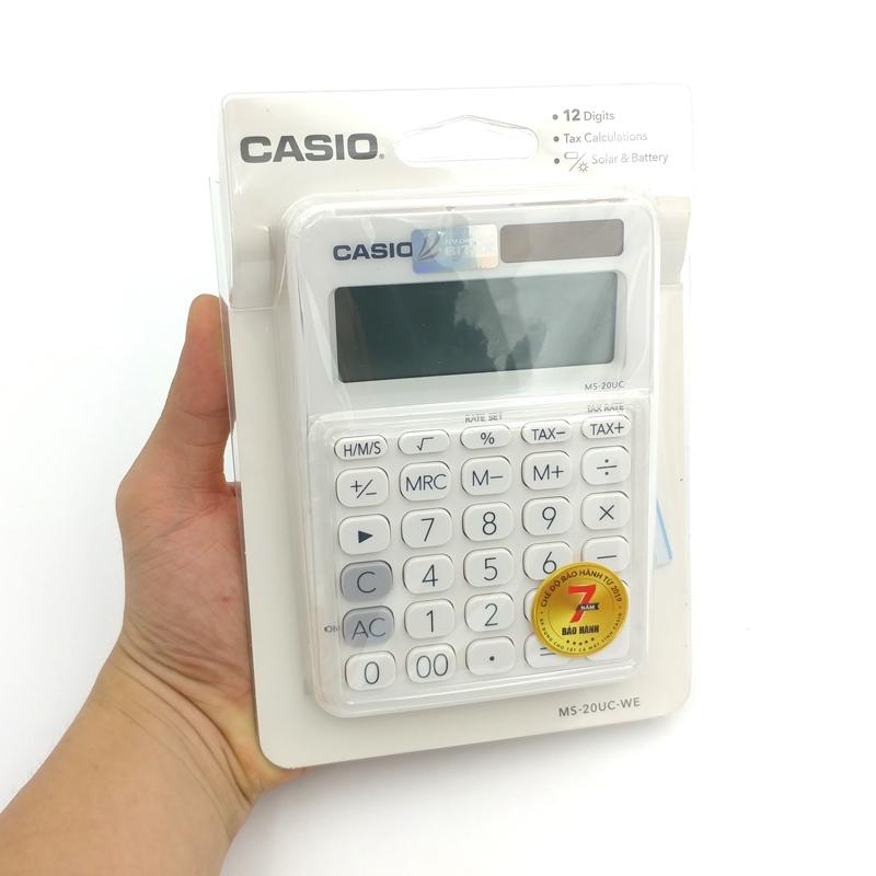 Máy Tính Để Bàn Casio Sắc Màu MS-20UC-WE - Trắng