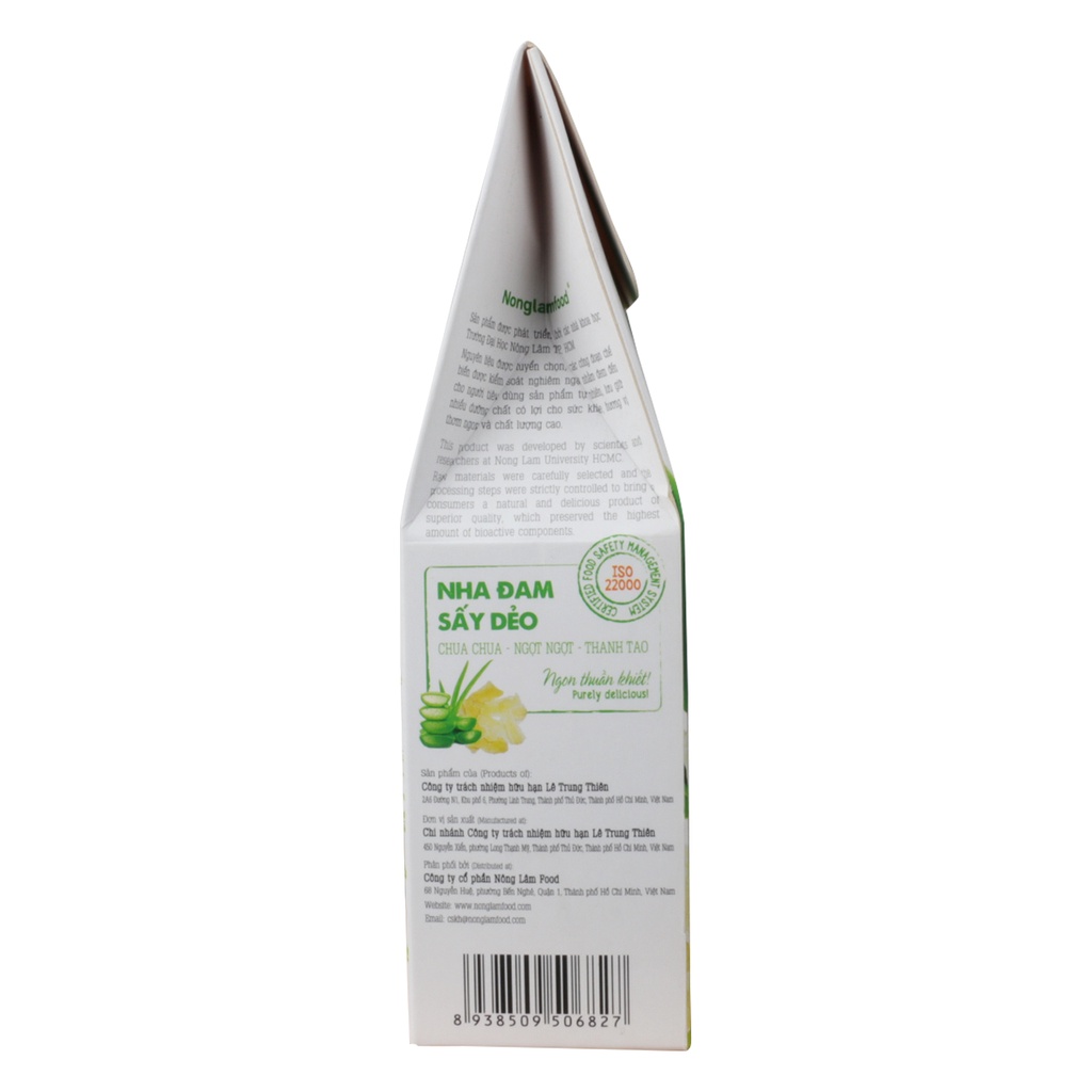 Nha đam sấy dẻo Nonglamfood hộp 100g | Đồ ăn vặt tốt cho sức khỏe| Ăn Kiêng| Giữ dáng