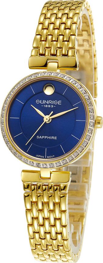 Đồng hồ nữ siêu mỏng Sunrise 9967AA đính đá kính Sapphire