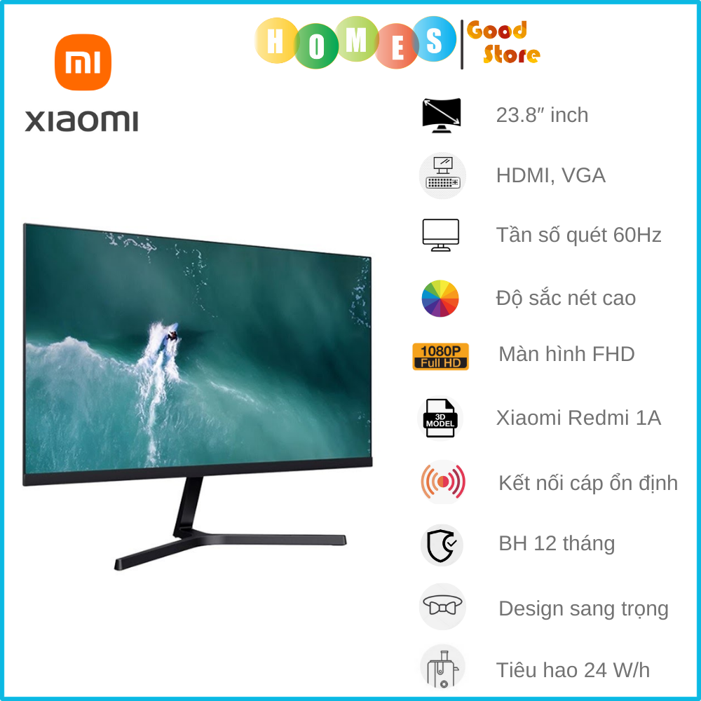 Màn Hình Xiaomi Redmi 1A 24 Inch 75 Hz FHD Chơi Game Học Tập Thoải Mái - Hàng Nhập Khẩu