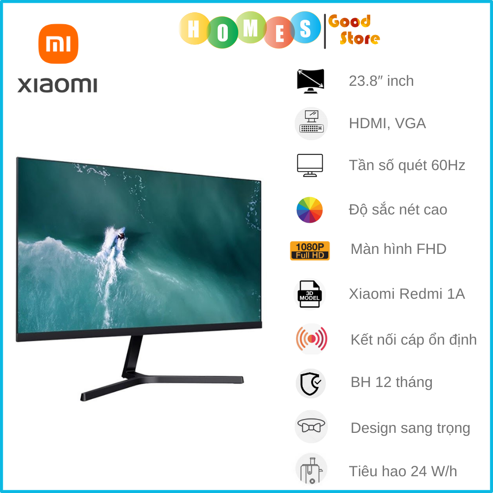 Màn Hình Máy Tính Xiaomi Redmi 1A 23.8 Inch Full HD Chơi Game Học Tập Thoải Mái - Hàng Nhập Khẩu