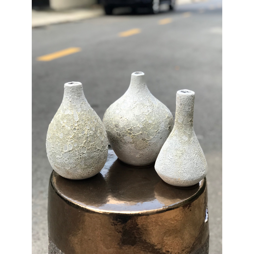 BỘ BÌNH BÔNG MEN SÔI MINI ATLANTICS CẮM HOA TRANG TRÍ DECOR