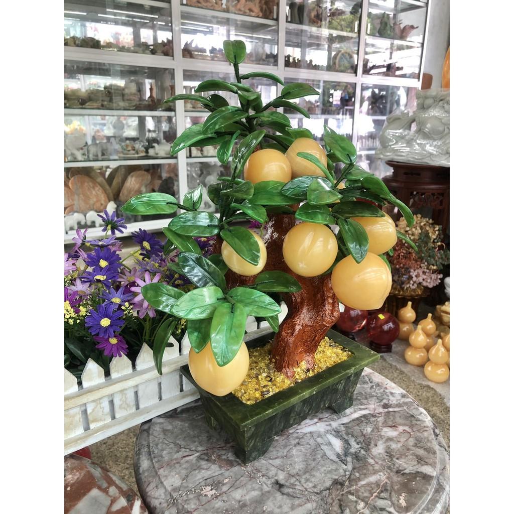 Cây Đào phong thủy đá ngọc hoàng long gồm 9 quả - Cao 40 cm