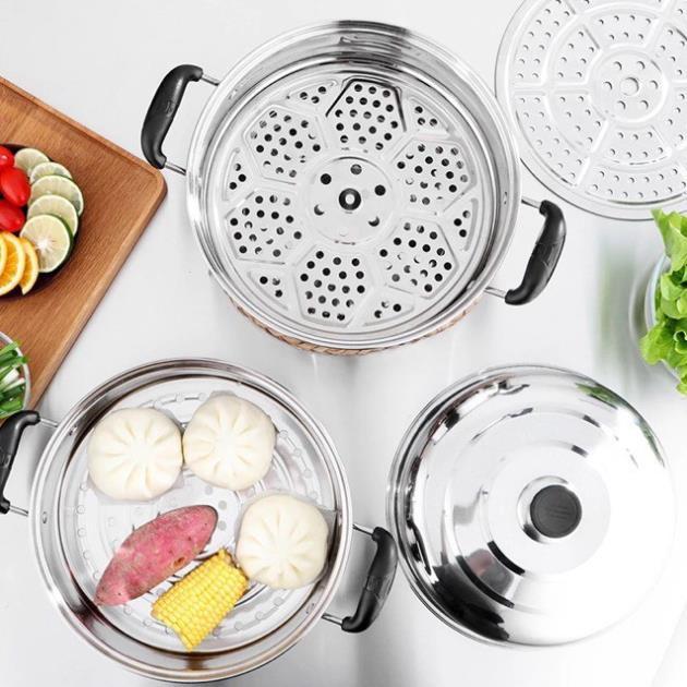 Nồi Hấp Inox 3 Tầng