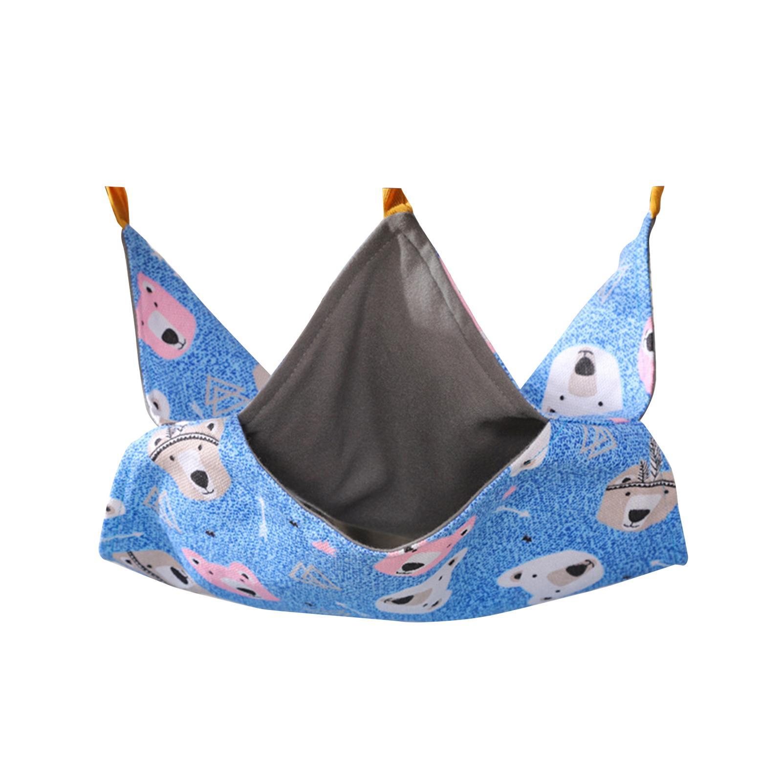 Hamster Hammock Pet Cage Hammock Cage Hanging 2 Layer Tunnel Toys Warm Play Swinging Bed Pet Sleeping Bed for Small Pet, Totoro, Rat, Chinchilla