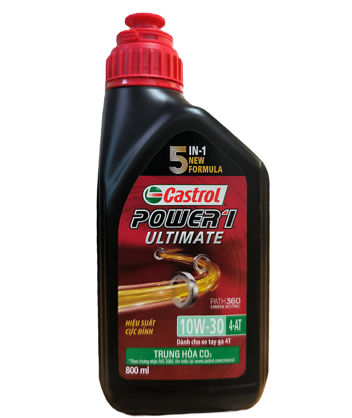 Combo 2 sản phẩm dầu nhớt động cơ cao cấp và dầu hộp số (dầu Lap) cho xe ga (Castrol Power1 Ultimate scooter 0,8L và Castrol scooter gear oil)