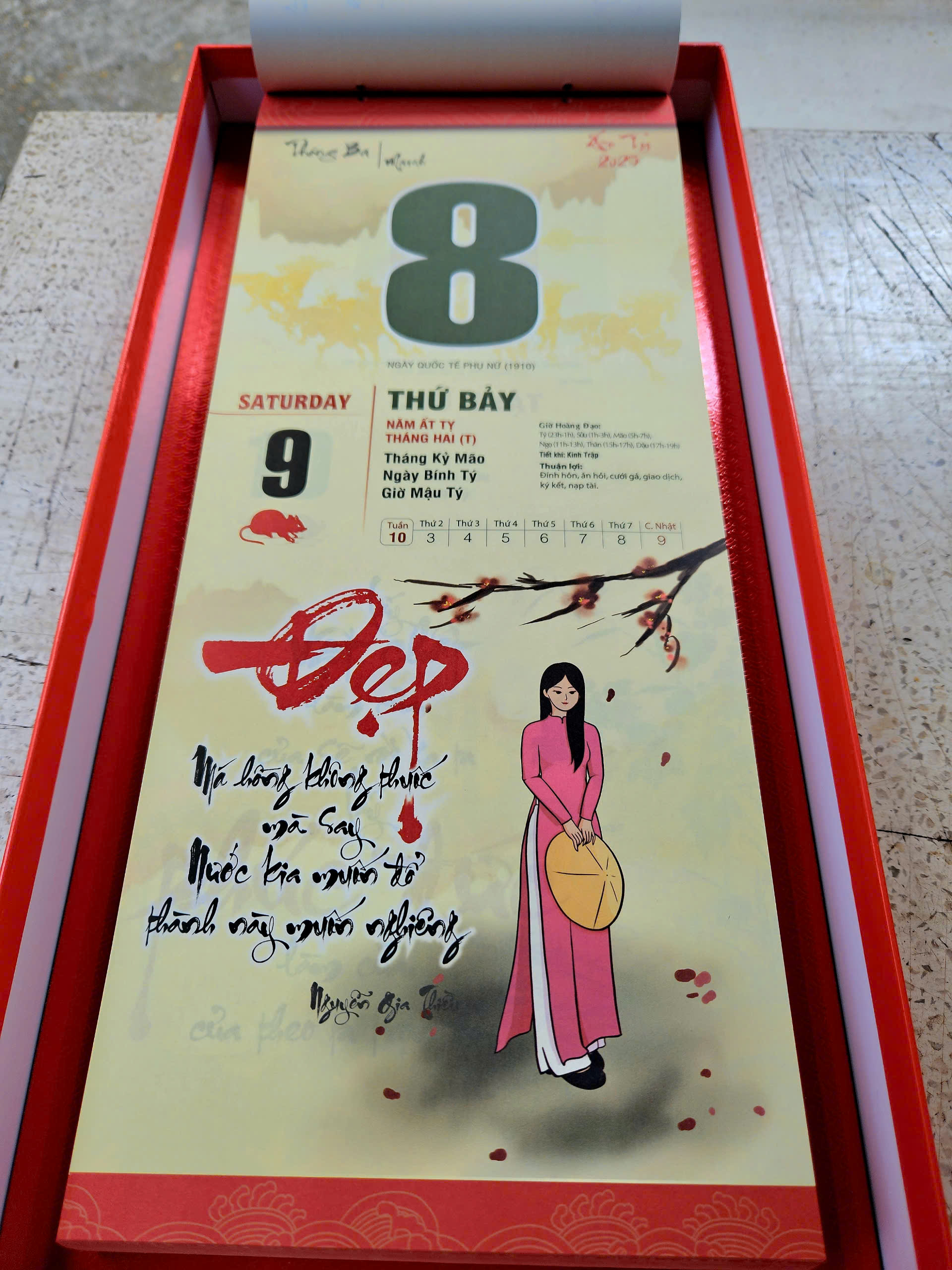 Lịch 2025: LỊCH BLOC NGHỆ THUẬT THƯ PHÁP – Liên Việt (20x48cm)