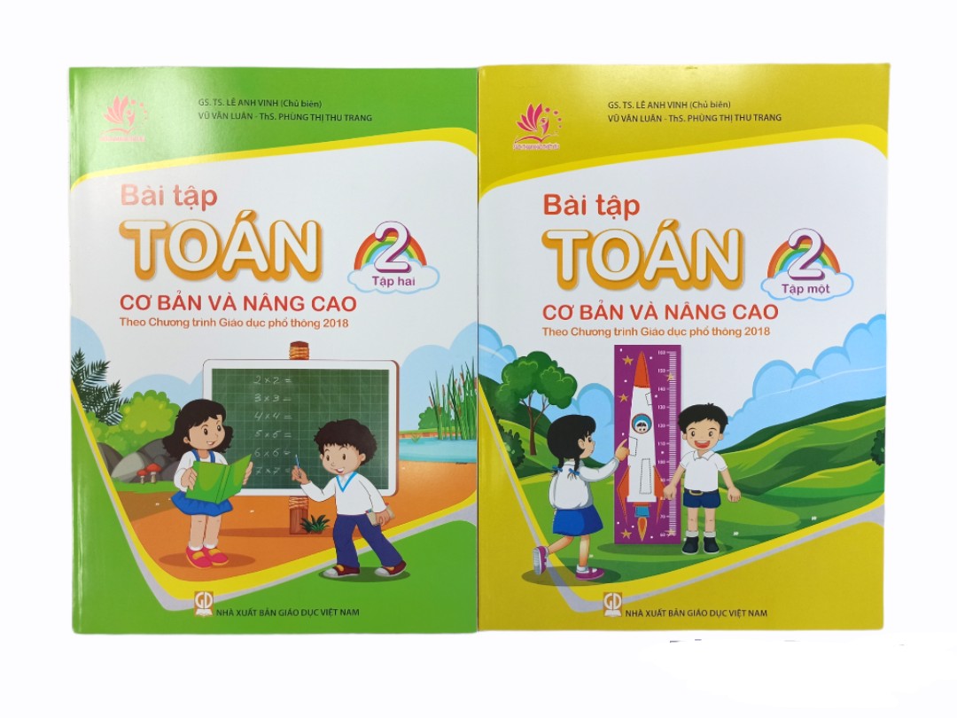 Combo Bài Tập Toán Cơ Bản Và Nâng Cao Lớp 2 Tập 1+2