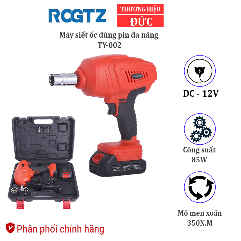 Máy siết ốc dùng pin đa năng thương hiệu Đức cao cấp ROGTZ TY-002 - Dùng trong mọi sinh hoạt  hàng ngày và cho ô tô, xe máy,... - HÀNG NHẬP KHẨU