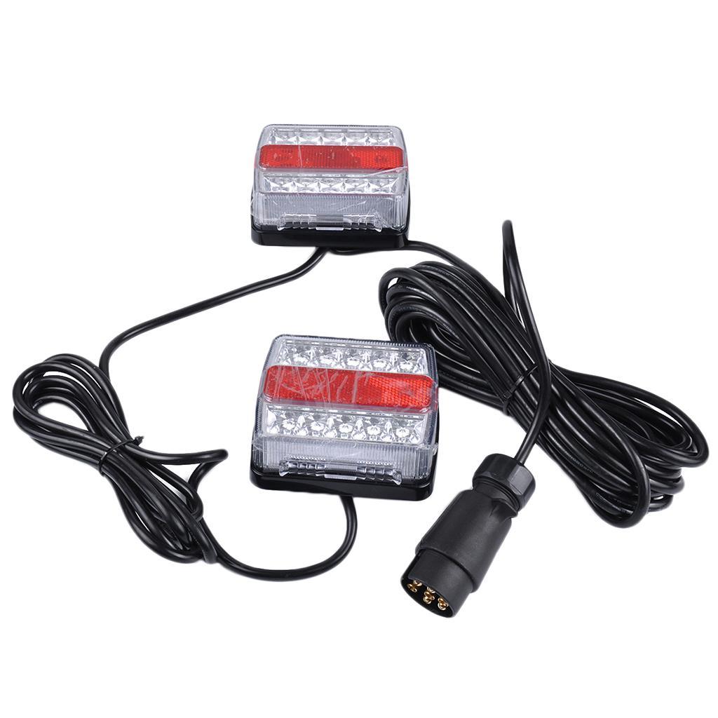 2pcs Universal LED Tail Lamp Rear Pause Lamp Stop Stop Light For Trailer