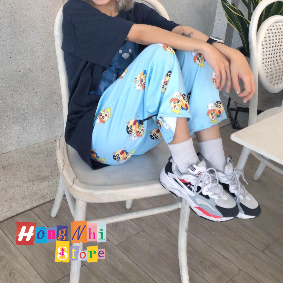 Quần Hoạt Hình Dài Dây Rút Lai Cartoon Pant Oversize Ulzzang Unisex - MM