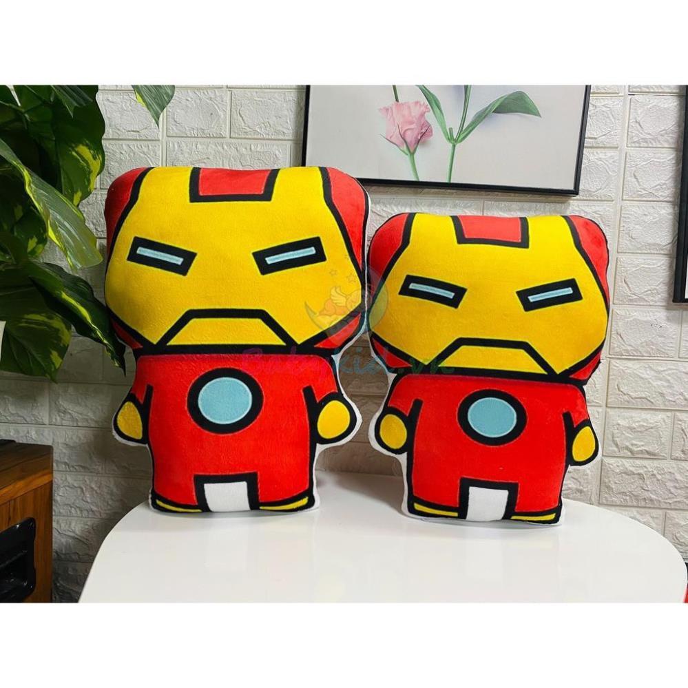 Gối ôm IRON Man, , size50-60cm, handmade Vn , vỏ nhung nhồi bông
