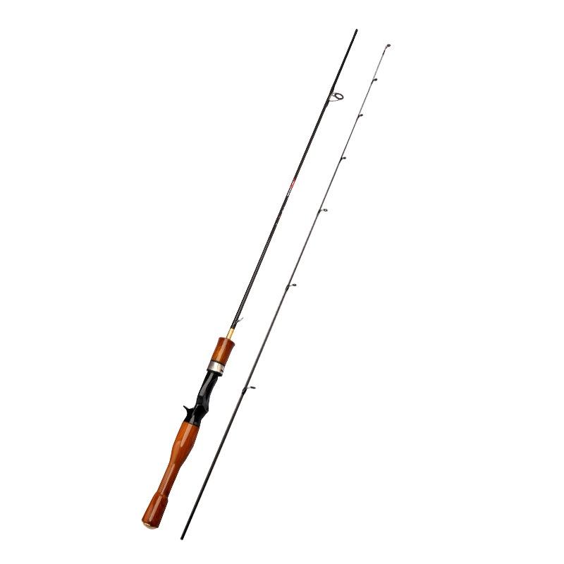 Cần câu máy Lure UL 2 khúc ngọn dẻo máy đứng, máy ngang cán gỗ dài 1m68, 1m8, 1m98 AnhNamFishing