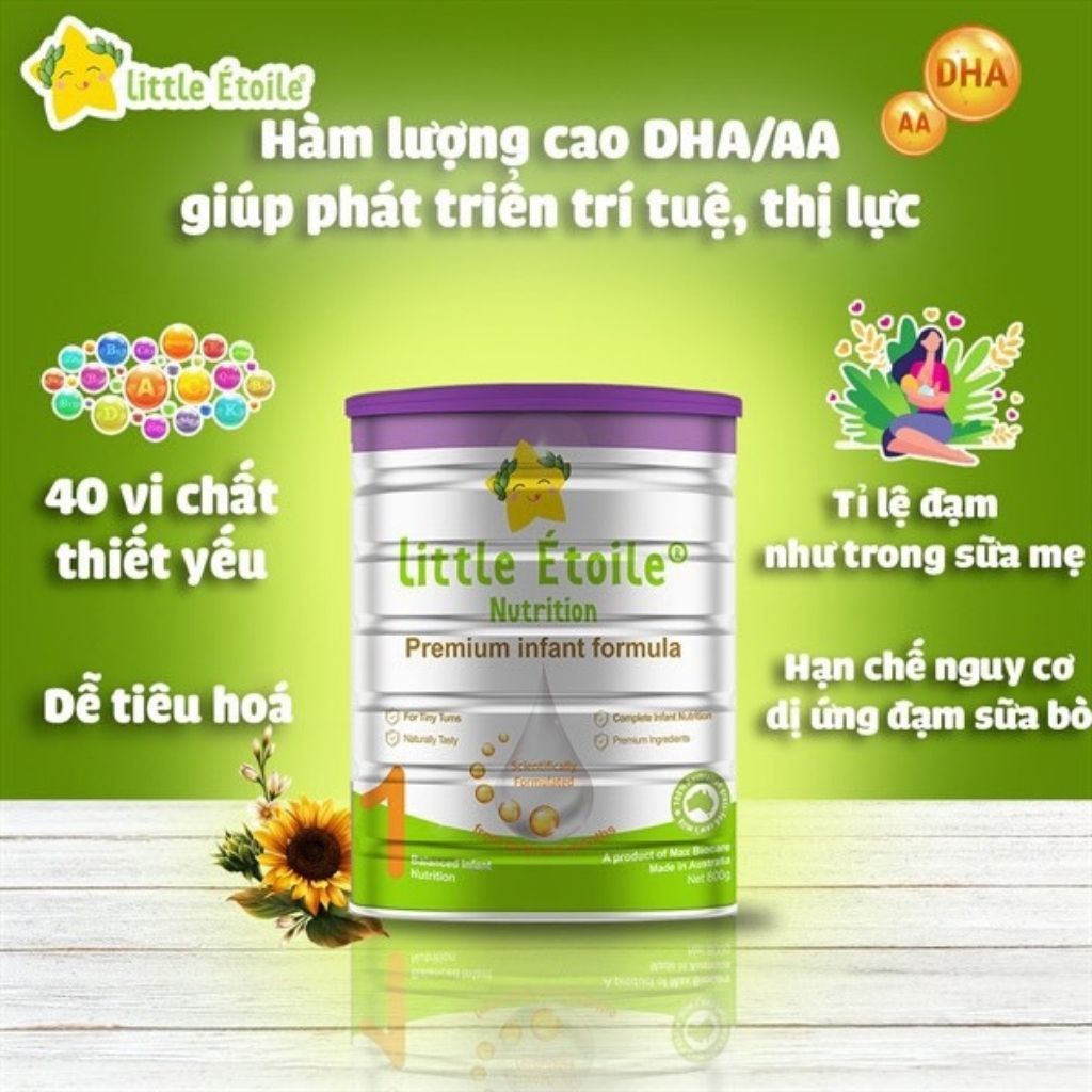 Sữa bột Ngôi sao nhỏ Little Étoile sô 1 (0-6 tháng) 800g