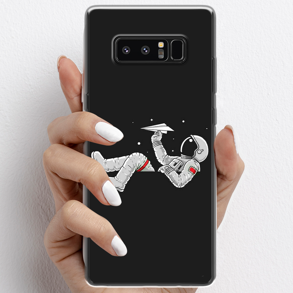 Ốp lưng cho Samsung Galaxy Note 8 nhựa TPU mẫu Phi hành gia