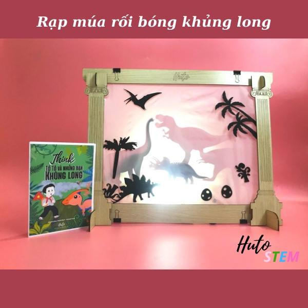 Rạp Múa Rối Bóng Khủng Long, Size Lớn, Tặng Kèm Đế Đặt Điện Thoại