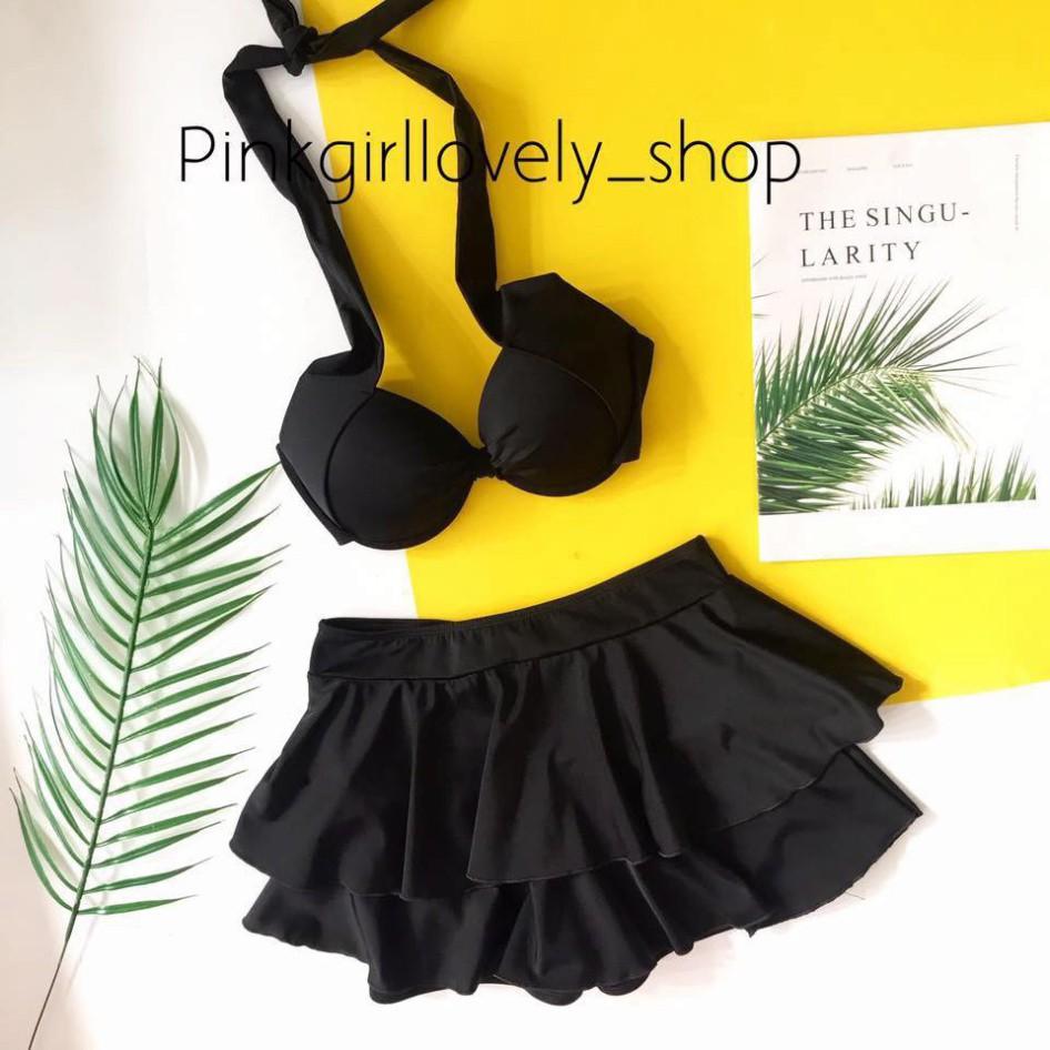 freeship Đồ bơi nữ bikini hai mảnh gọng váy 2 tầng nữ tính mặc đi biển đi bơi ( Hàng loại 1)