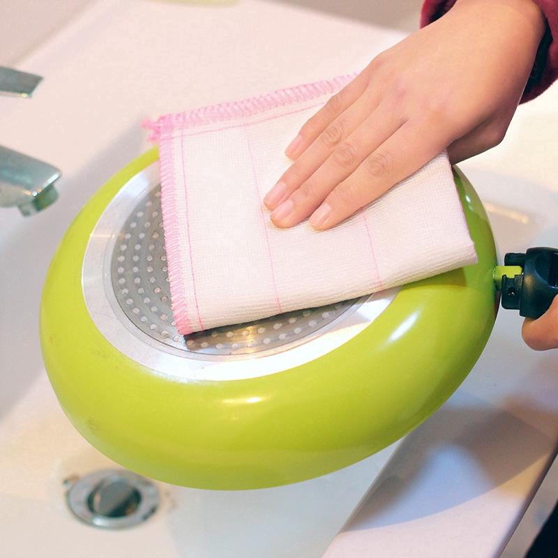 Khăn lau bằng cotton mềm 4 lớp thấm hút tốt tiện dụng để vệ sinh nhà bếp